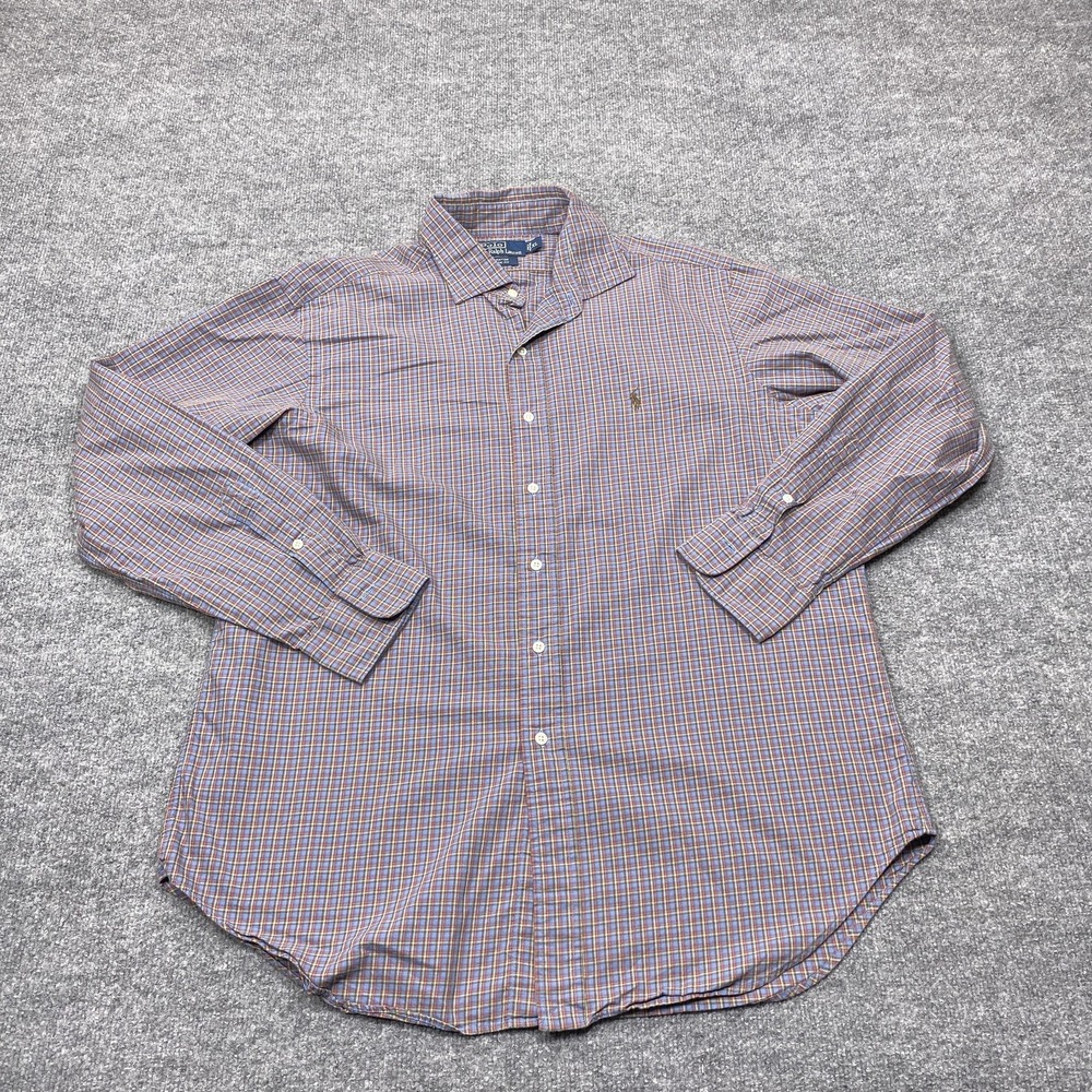 Polo Ralph Lauren Shirt Mens XL Blue Plaid Long Sleeve Button Casual Everyday